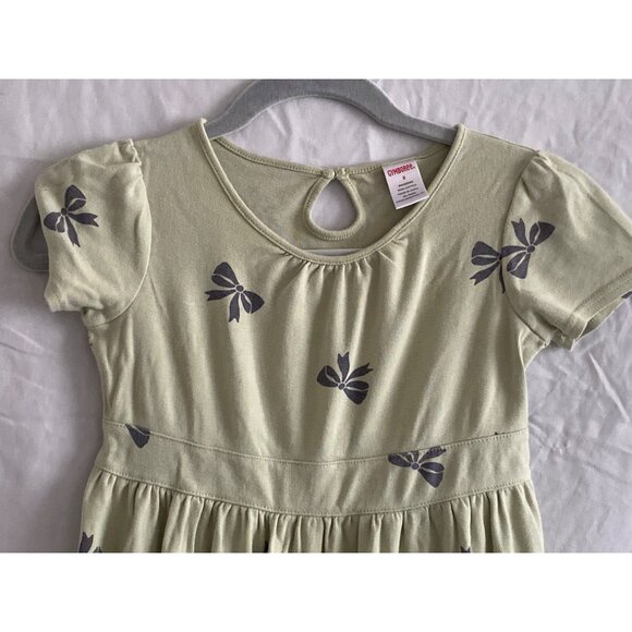 VTG Gymboree SS 2027 Dress Green Black Bows Girls 8 Back to school BTS - Picture 2 of 10